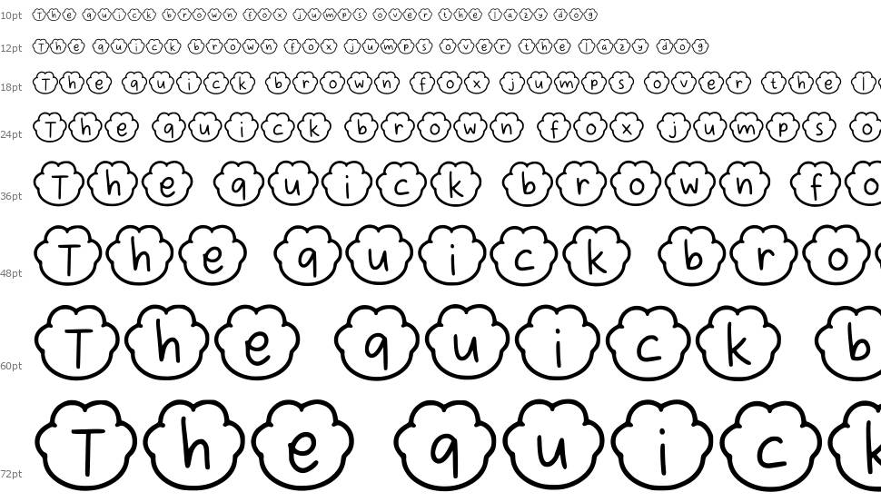 Paws Meow font Waterfall