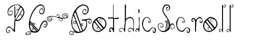 PC-GothicScroll font