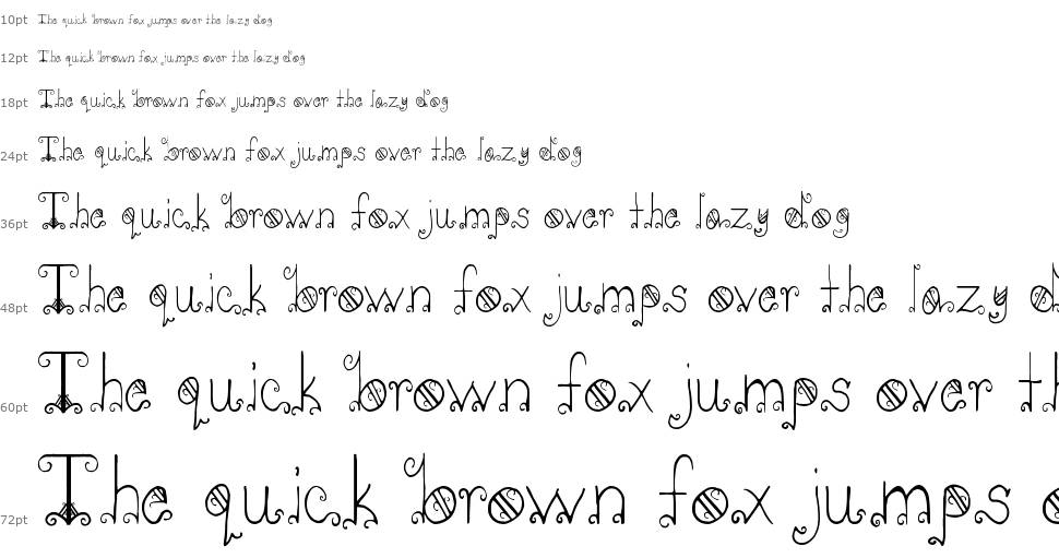 PC-GothicScroll font Waterfall