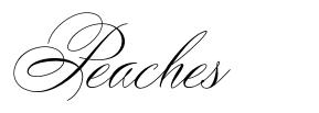 Peaches 字形