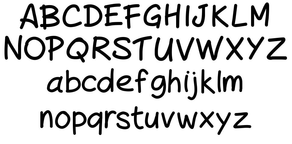Peax Handwriting 字形 标本