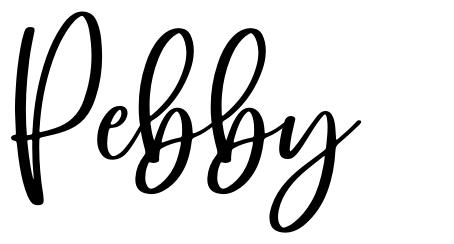 Pebby font