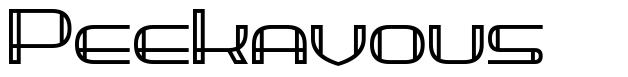 Peekavous 字形