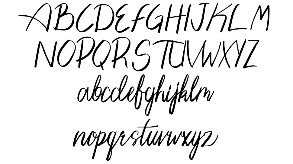 Pengiloon Scriptfont specimens