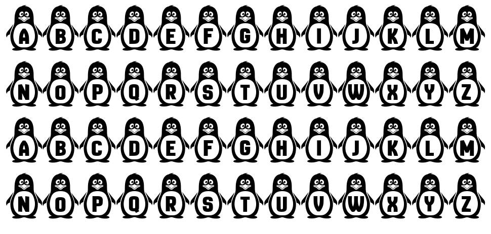 Penguins písmo Exempláře