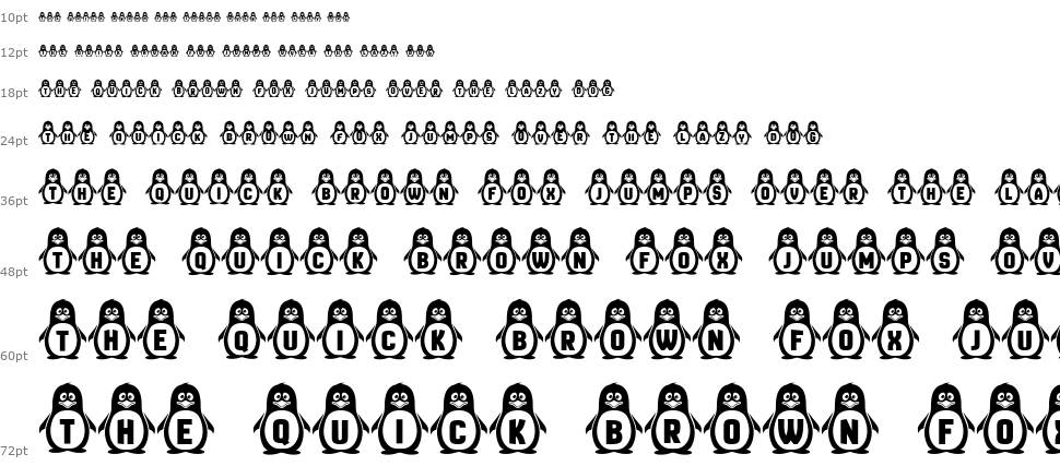 Penguins font Şelale