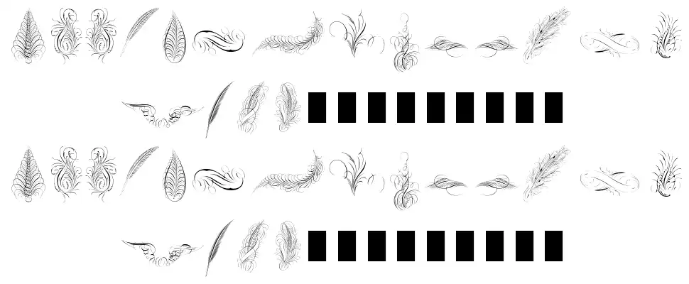 Penmanship Feathers フォント