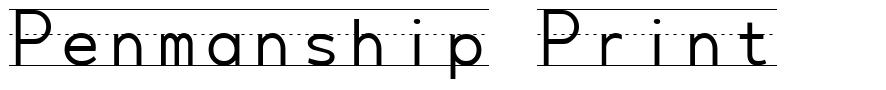 Penmanship Print 字形