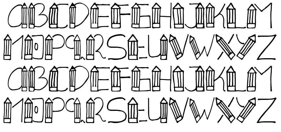 Pensile font
