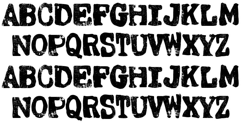 Pentagono Grunge font specimens
