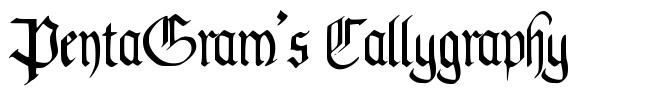 PentaGram's Callygraphy шрифт