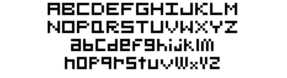 Pentapixel font Örnekler