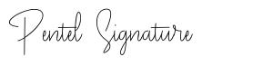 Pentel Signature schriftart