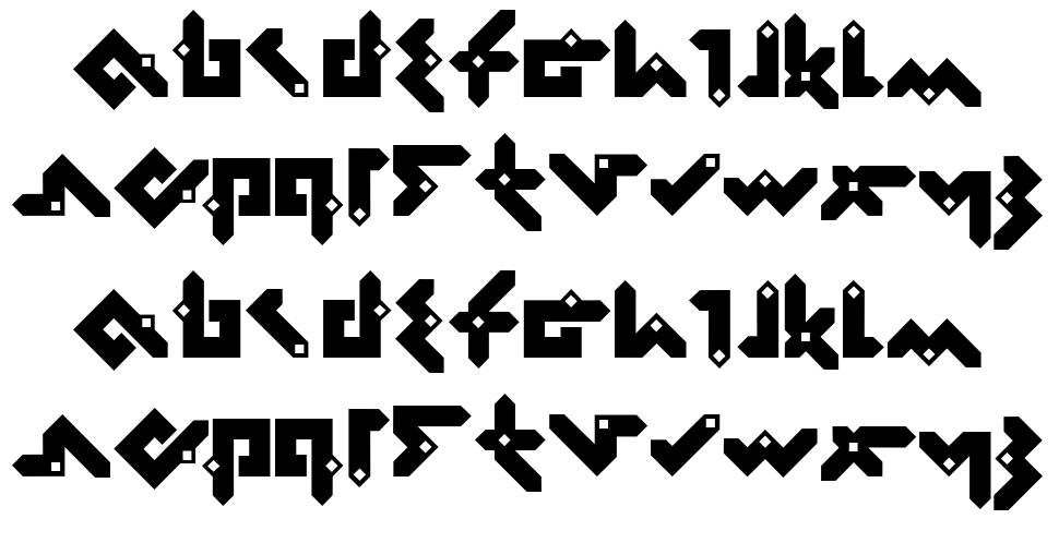 Pentomino font specimens
