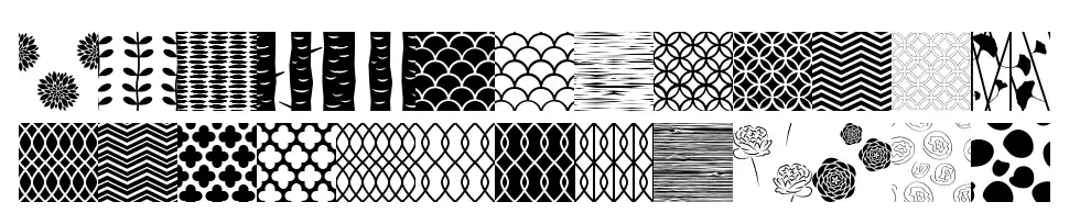Peoni Patternsfont specimens