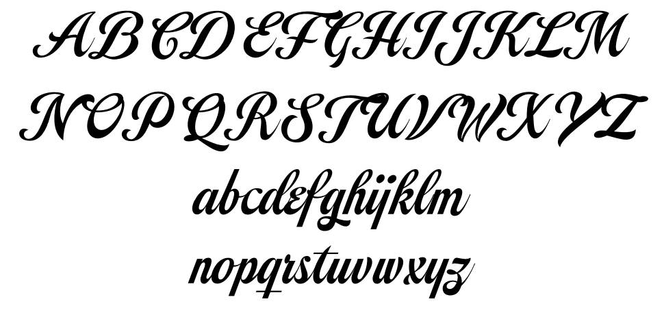 Pepperidge Script font Örnekler