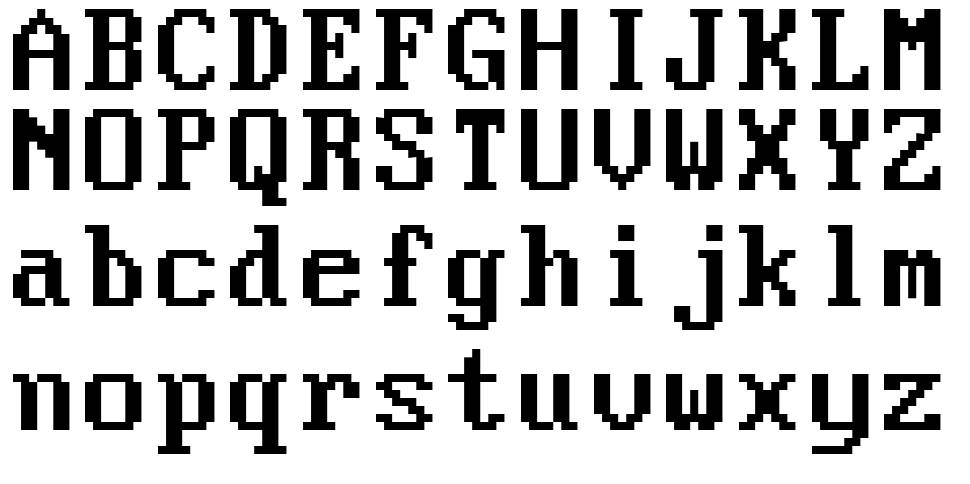 Perfect DOS VGA 437 font specimens
