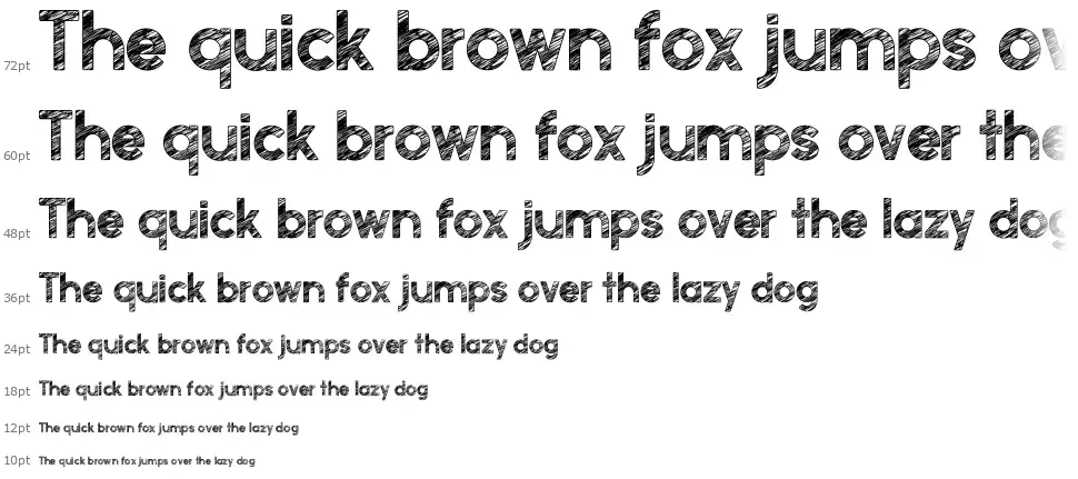Perfectly Scratchyfont waterfall