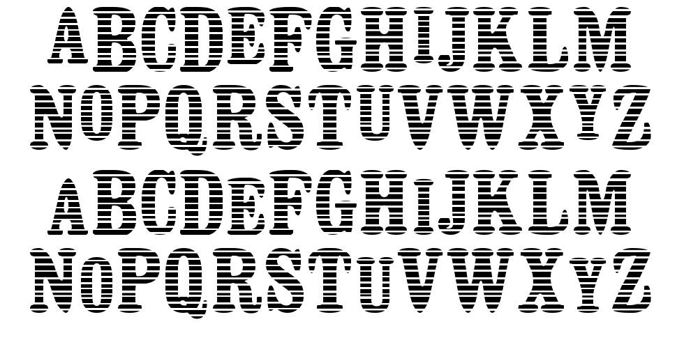 Persiana font specimens