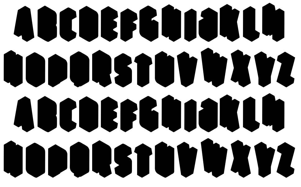 Perspective font specimens