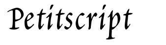 Petitscript шрифт