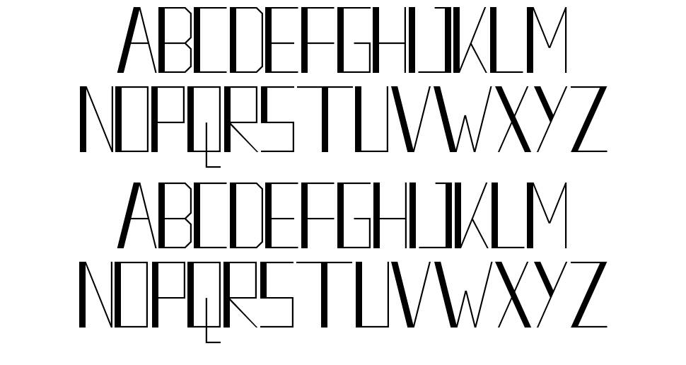 Petot font specimens