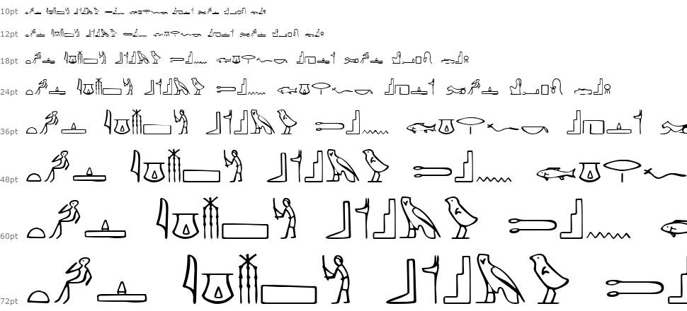 Pharaoh Glyph font Waterfall