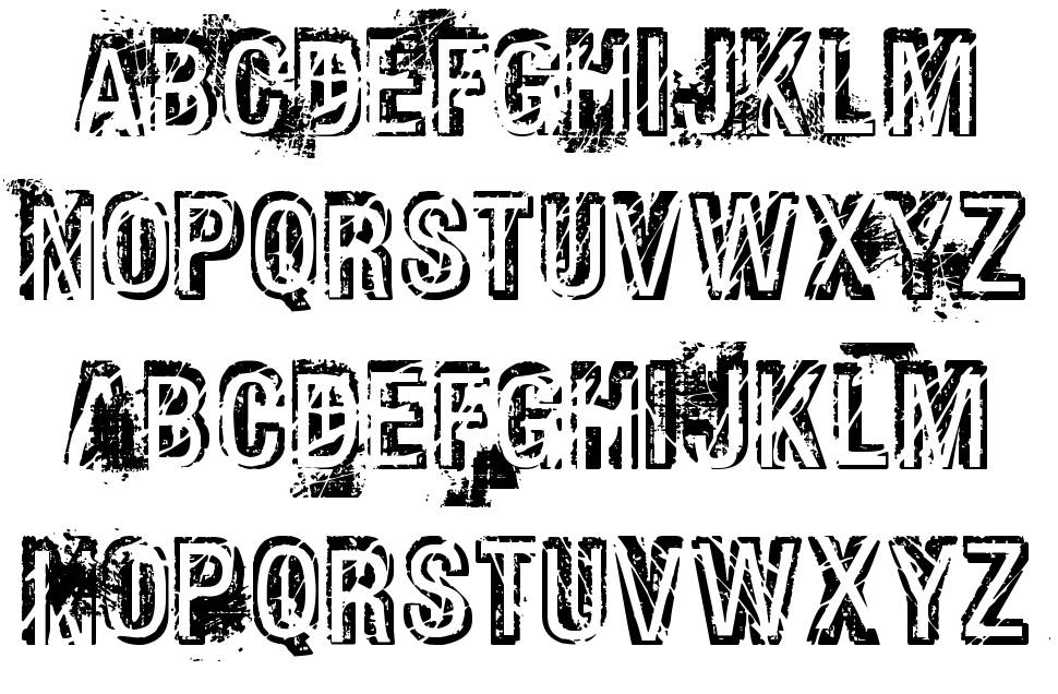 Phat Grunge Bold font specimens