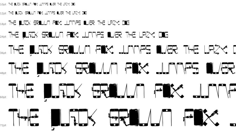 Phone Scan font Şelale