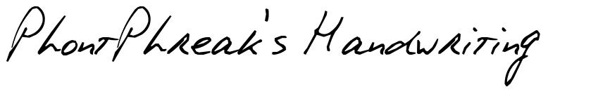 PhontPhreak's Handwriting 字形