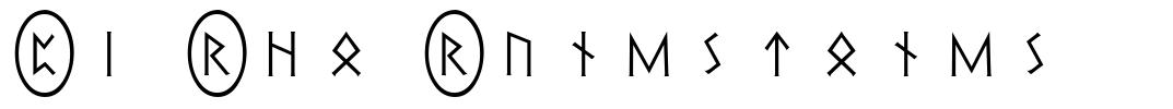 Pi Rho Runestones písmo