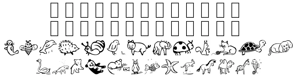 Pict' Animosfont specimens