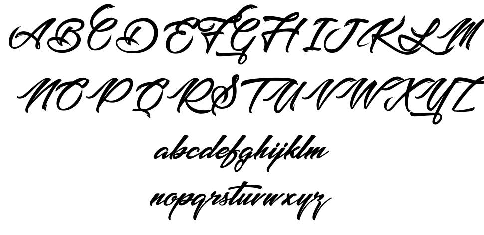 Picture of the Romantic font Örnekler