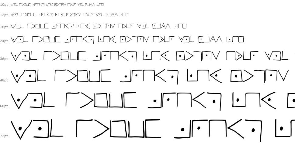 PigPen Code Font шрифт Водопад