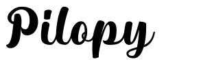 Pilopy шрифт
