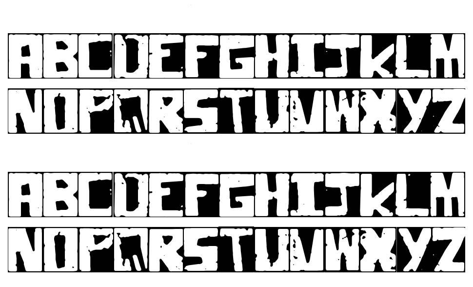 Pimper font specimens