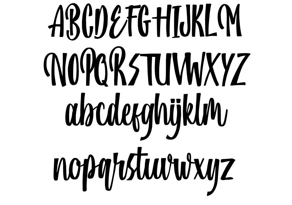 Pine Script font specimens