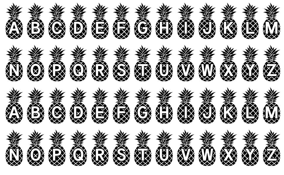 Pineapple Mono font Örnekler