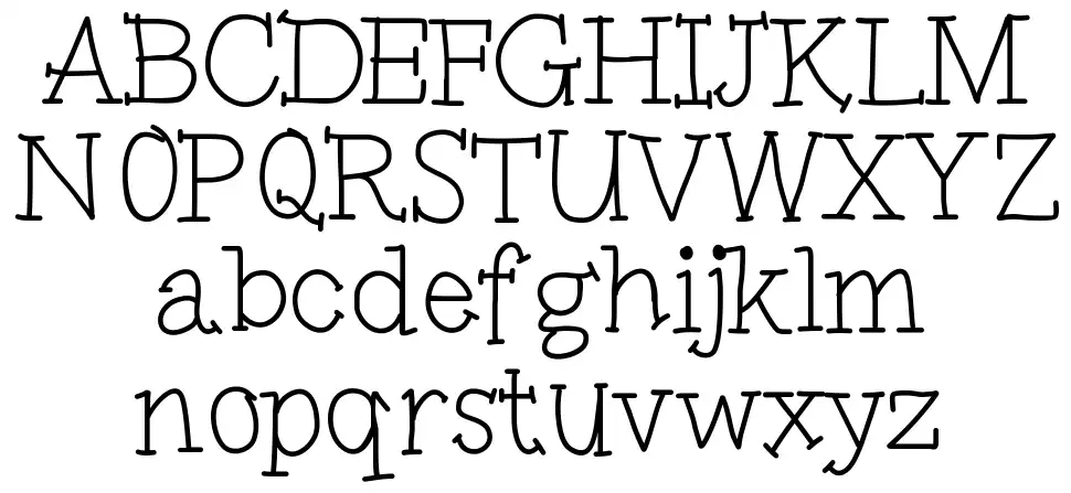 Pinwheelfont specimens