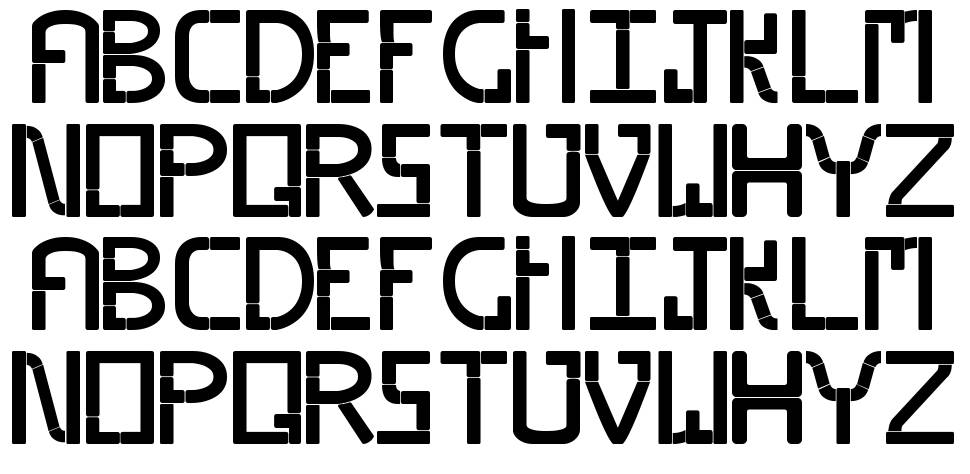 Piped font specimens