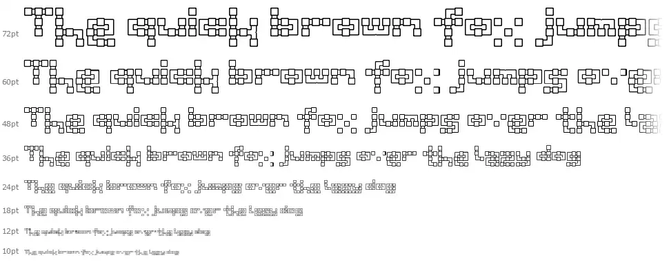 PipeSquare Roundedfont waterfall
