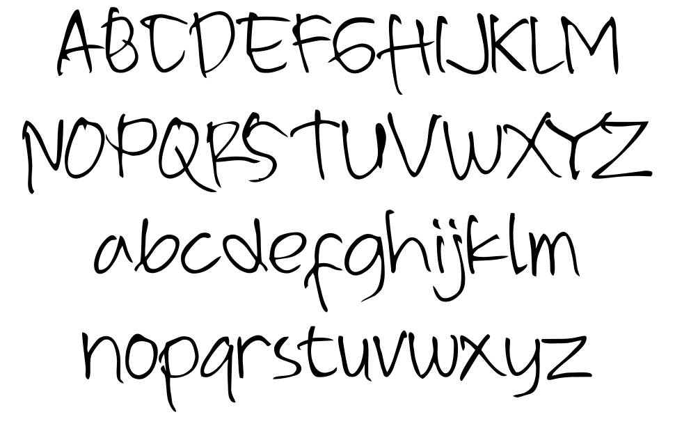 Pipih font Örnekler