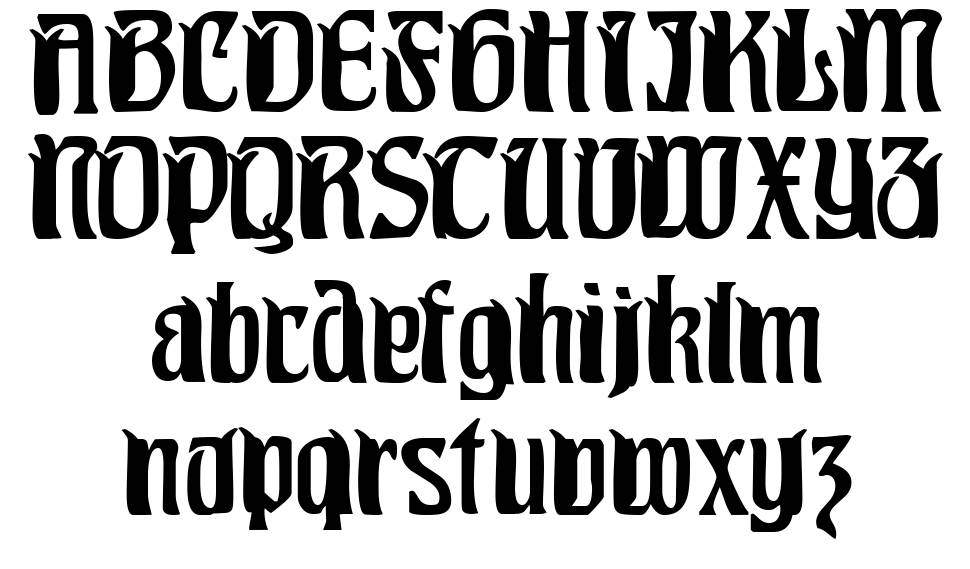 Pittoresk font specimens