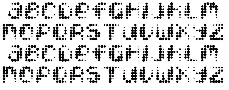 Pixcel font specimens