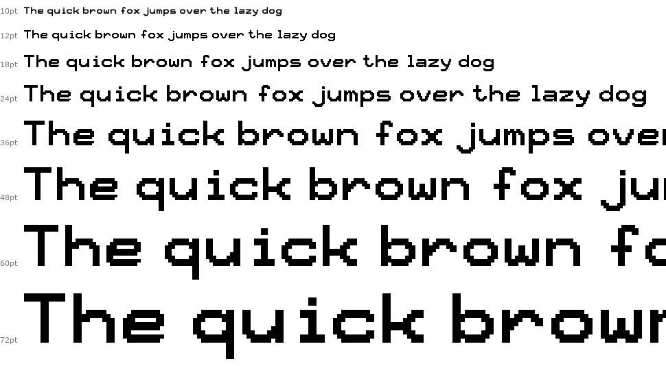 Pixel 12x10 font Şelale
