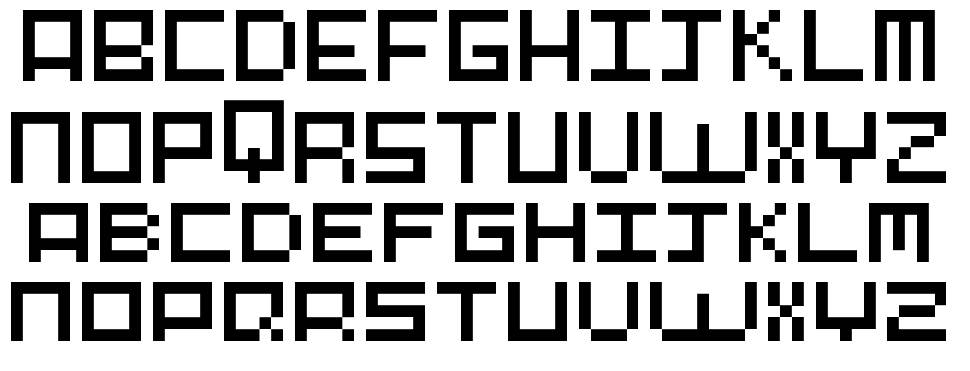 Pixel-Art font Örnekler