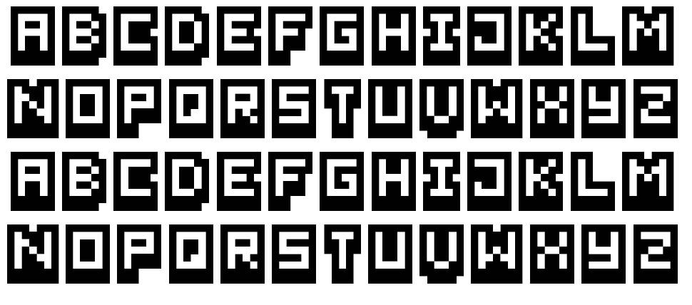 Pixel Bit Advanced font specimens