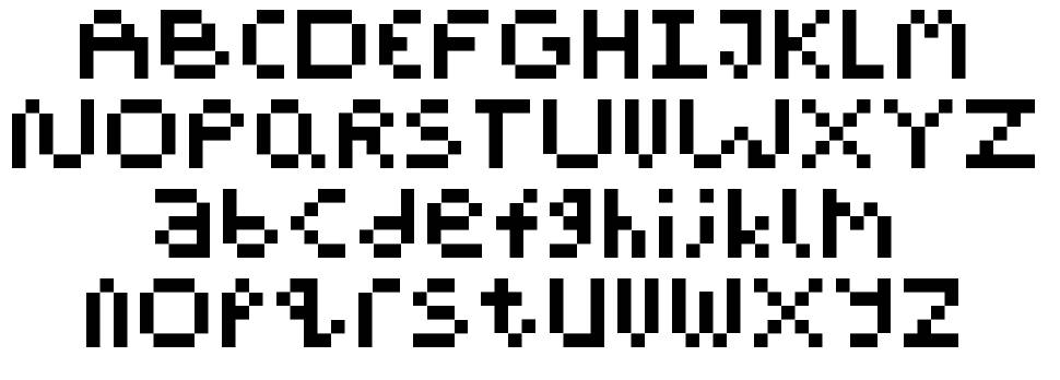 Pixel Block BB font specimens