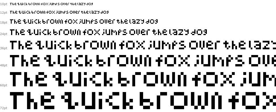 Pixel Block BB font Waterfall