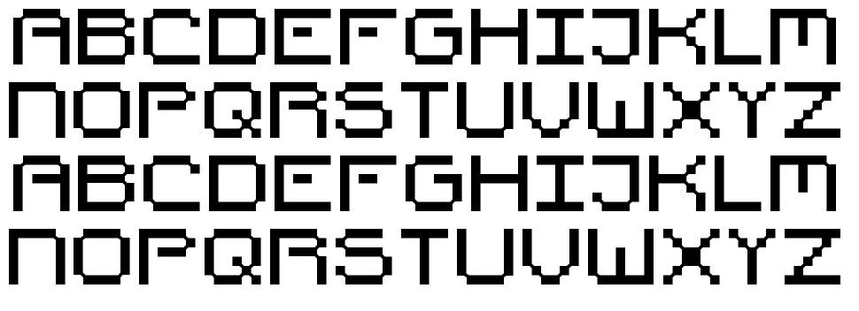 Pixel Countdown フォント 標本
